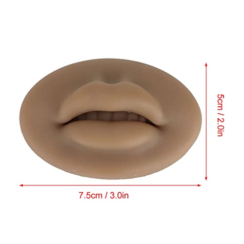 ZJchao Silicone Fake for Lips, 3d Lips Practice Semi Permanent Skin Fake Lips Fake Skin Lips Open Mouth Silicone Lips Model Microblading Practice Skin for Training Lips Makeup