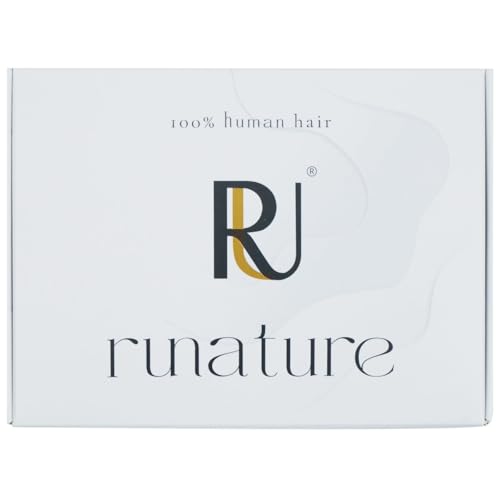 RUNATURE Colored MicroLink Hair Extensions Human Hair Blue Micro Bead Human Hair Extensions Straight Micro Loop Hair Extensions Silky Pre Bonded Micro Beads Hair Extensions Remy 14 Inch 25g 25s
