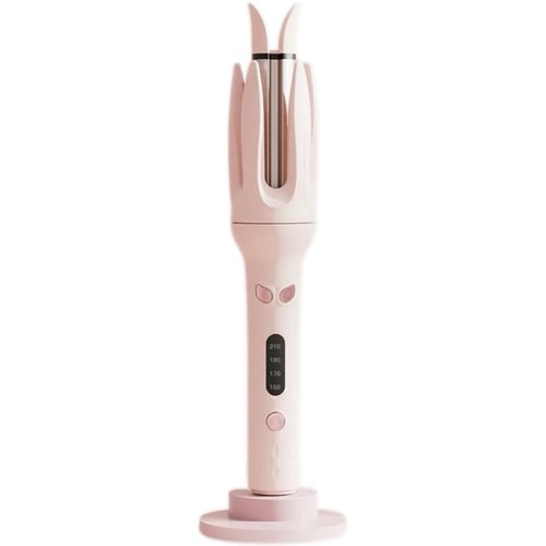Automatic Curler, Professional Auto-Rotating Curling Iron with LCD Screen 28mm for Barrel Rotating Curling Wand 4 Temps & 15s Timer, Fast Heating Hair Styling Tool(Updated Version Pink)