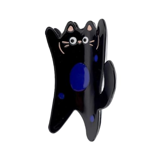 Funny Standing Cat Hair Clip,Acetate Claw Clips,Hair Clips for Women,Black