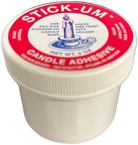 Fox Run Candle Adhesive - 2 Ounces of Stick-Um Holder Dots for Secure Candle Placement