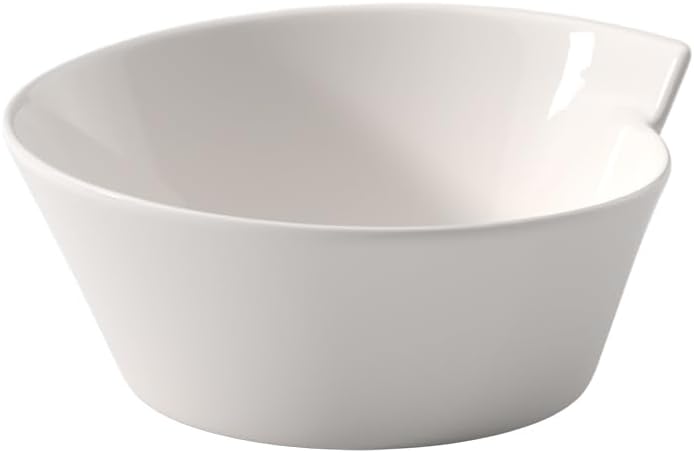 Villeroy & Boch New Wave Large Round Rice Bowl - 20.25 oz Premium Porcelain | Made in Germany, White