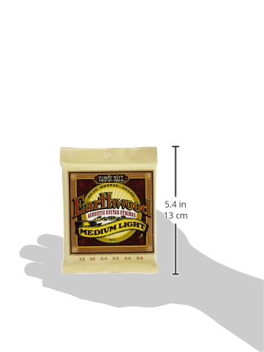 Ernie Ball Earthwood Custom Medium 80/20 Bronze Acoustic Guitar Strings, 12.5-56 Gauge (P02005) (Pack of 2)