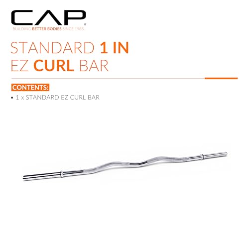 Cap Barbell 47-Inch Standard Solid E-Z Curl Bar