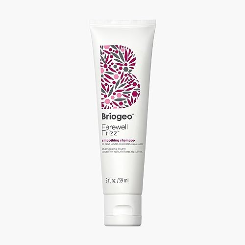 Briogeo Farewell Frizz Smoothing Shampoo, Tame Frizz and Restore Shine to Dull, Dry Hair, Nourishes and Smooths, Argan Oil for Shine, Vegan, Cruelty-Free, 2 fl oz