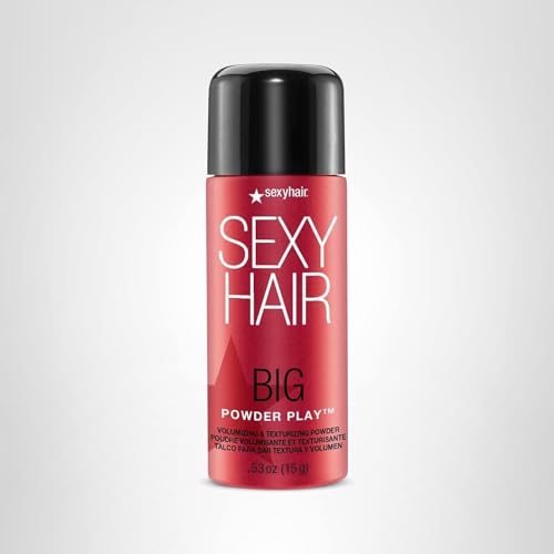 SexyHair Big Powder Play Volumizing & Texturizing Powder, 0.53 Oz | Colorless on Hair | Fragrance Free | Instant Lift