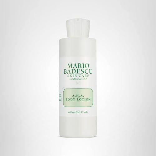 Mario Badescu AHA Body Lotion With Glycolic Acid - Moisturizing & Gentle Exfoliating Body Lotion for Softer, Youthful-looking Skin - Lightweight, Non-greasy Formula, 6 Fl Oz