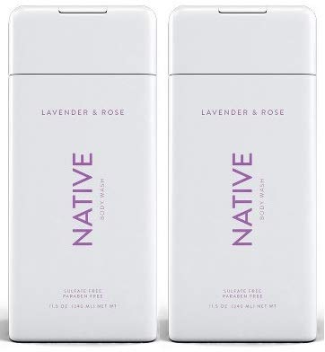 TKK Native Body Wash - Lavender & Rose Scent | 11.5 oz (340ml) - Convenient 2-Pack