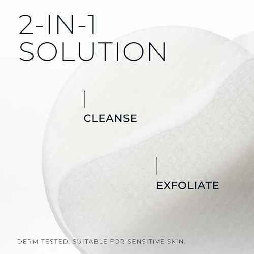 RoC Resurfacing Disks, Hypoallergenic Exfoliating Makeup Remover Pads for Wrinkles and Skin Tone, Hypo-Allegenic Skin Care, Oil-Free Daily Cleanser, 28 Count (Packaging May Vary)