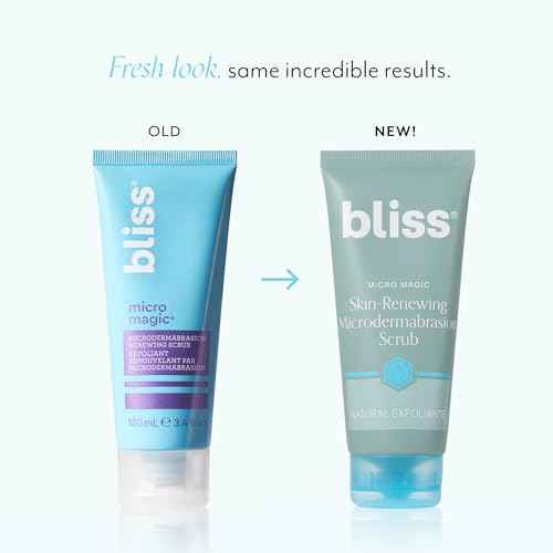 Bliss Micro Magic Skin-renewing Microdermabrasion Scrub | Smoothing Volcanic Pumice & Purifying Kaolin Clay | Refreshed Glow Straight-from-the-Spa | Tightens Pores & Brightens Skin | 3.4 fl oz
