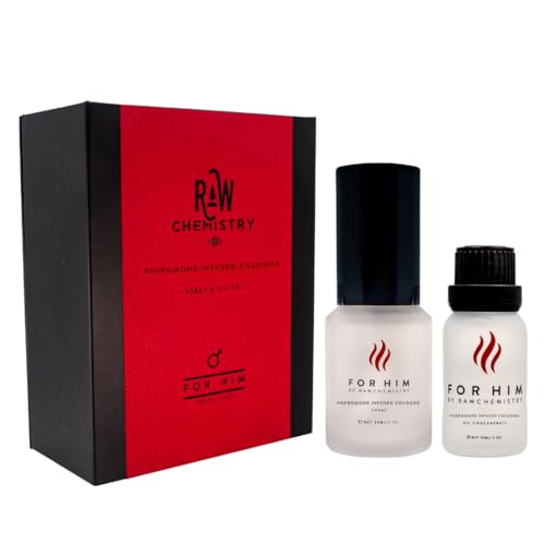 RawChemistry For Him, Pheromone Infused Cologne - Bold, Extra Strength Infused Formula 1 Fl. oz