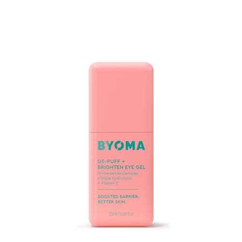 BYOMA De-Puff + Brighten Eye Gel - Lightweight Gel Eye Cream for Dark Circles, Puffiness & Wrinkles - Under Eye Cream With Hyaluronic Acid & Vitamin C - Barrier Repair Skincare - 0.68 fl. oz