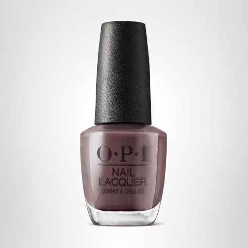 OPI Nail Lacquer You Don't Know Jacques! | Opaque Dark Brown Crème Chip Resistant Nail Polish | Vegan, Fast Drying, Streak Free
