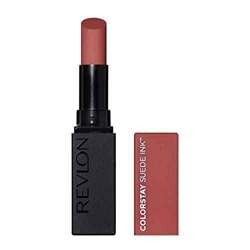 REVLON Lipstick, ColorStay Suede Ink, Built-in Primer, Infused with Vitamin E, Waterproof, Smudge-proof, Matte Color, 003 Want It All, 0.09 oz.