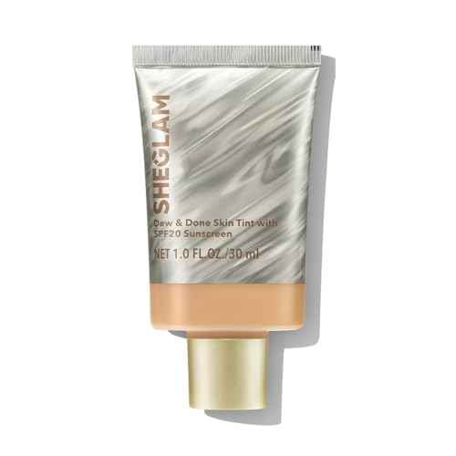 SHEGLAM Dew & Done Skin Tint with SPF20 Light-medium Coverage Foundation Evens Skin Tone-Nude