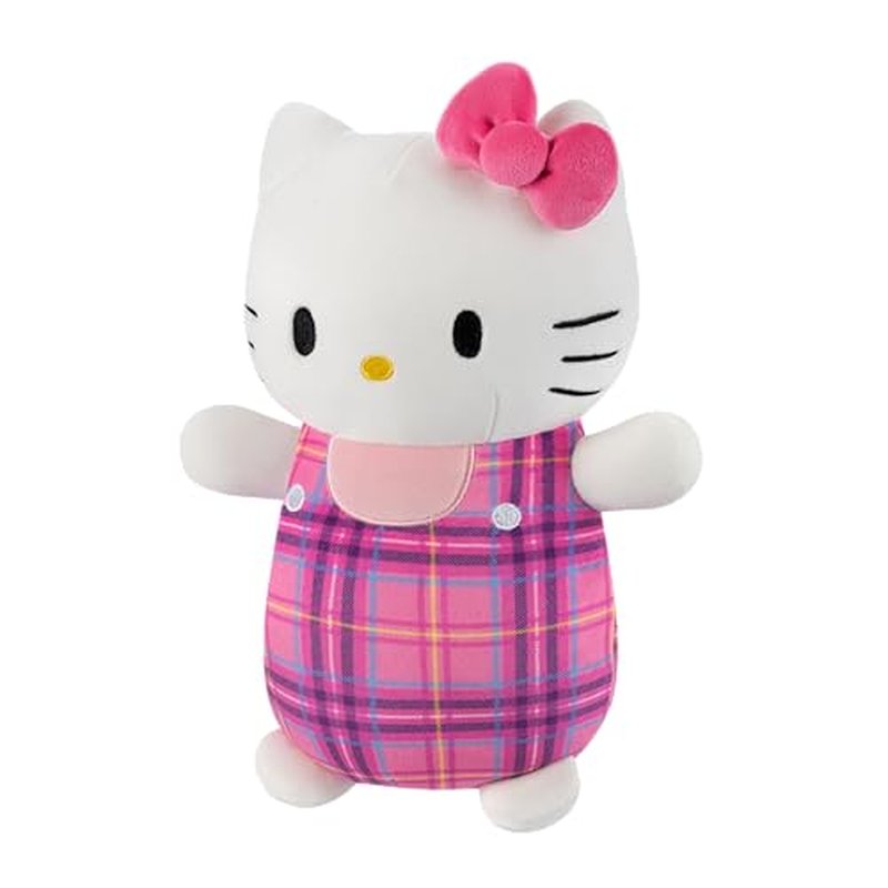 Squishmallows Original Sanrio 10in Plaid Hello Kitty HugMees – Ultrasoft Official Jazwares Plush (Medium-Sized)