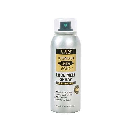 EBIN NEW YORK Wonder Lace Melt Aerosol Spray - Silk Protein + Biotin Infused (80ml./ 2.7oz) - Preserves Edges & Undetectable Lace | Long lasting hold | No Residue