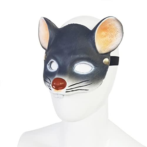 NOLITOY Rat Head Masks Animal Mouse Masks for Halloween Costume Party Props Brown