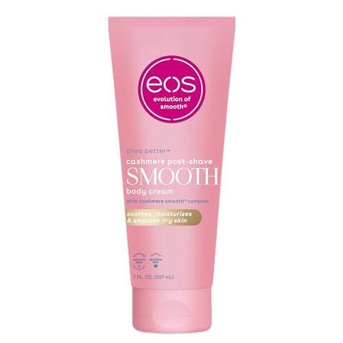 eos Cashmere Skin Collection Post-Shave Smooth Body Cream- Vanilla Cashmere, 72-Hour Hydration, Nourishing, Body Care, Shea Butter, 7 fl oz