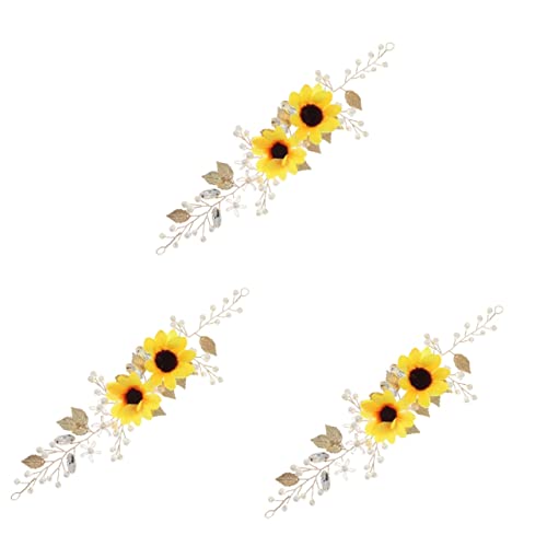 Beavorty Sunflower Headband Sun Flower Headband Hair Accessories Silk Cloth Bride Delicate Flowers Headband