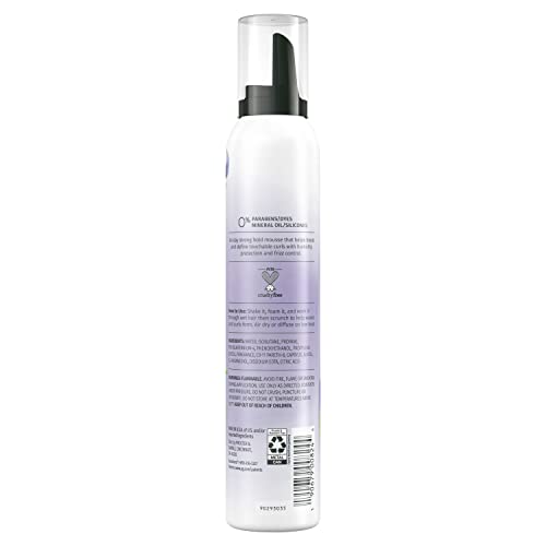 Herbal Essences Curl Boosting Mousse, Frizz Control for Curly & Wavy Hair, Long-Lasting Hold with Berry Scent, Paraben & Dye-Free, Cruelty-Free, 6.8 Fl Oz Each, 3 Pack