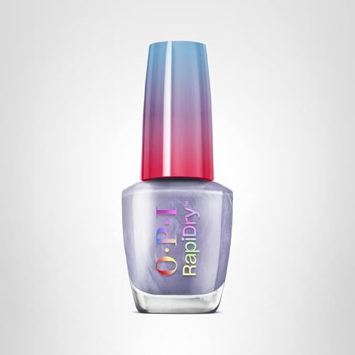 OPI RapiDry Stop, Drop n’ Whoa | Opaque Soft Gray Pearl Quick Dry Nail Polish | Vegan, Smudge Proof, Fast Drying