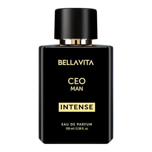 Bellavita Luxury CEO MAN INTENSE Eau de Parfum | 100 ml (3.4 fl.oz.) | Perfume for Men | Aromatic, Lavender, Carnation, and Musk Notes | Long Lasting Men's Fragrance