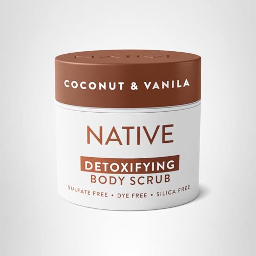 Native Detoxifying & Exfoliating Body Scrub for Women & Men, Coconut & Vanilla, Gentle Body Polish for Soft, Smooth Skin, Made Without Sulfates, 12 oz