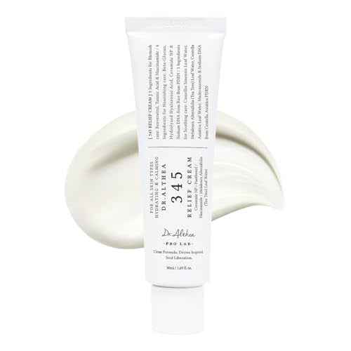 Dr.Althea 345 Relief Cream | Moisturizer for Soothing Recovery and Blemish Care with Tea Tree Leaf Water & Niacinamide | Korean Vegan Skin Care for All Skin Types, 1.69 Fl Oz (Ver.2 - Pack of 1)