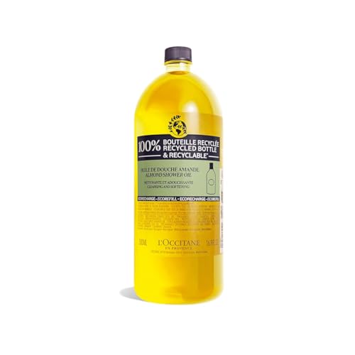 L'OCCITANE Cleansing & Softening Almond Shower Oil, Oil-to-Milky Lather, Softer Skin, Smooth Skin, Cleanse Without Drying, With Almond Oil'