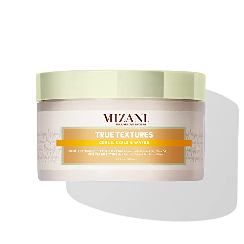 Mizani True Textures Coil Stretch Cream | Soft Hold Curl Shaping Cream | Non-Drying| For Curly, Coily Hair | 3.4 Fl Oz