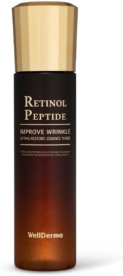 WellDerma Retinol Peptide Restore Essence Toner - Hydrating & Balancing 150mL with Collagen & Niacinamide