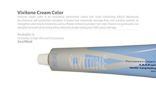 Vivitone Permanent Cream Hair Color 3 oz (1A Blue Black)