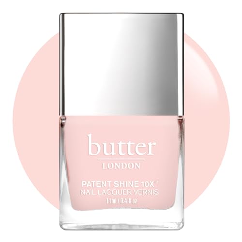 butter LONDON Patent Shine 10X Nail Lacquer, Helps Protect & Strengthen Nails, Gel-Like Finish & Chip-Resistant, 10-Free Formula, Vegan, Cruelty & Paraben Free, Sandy Bum