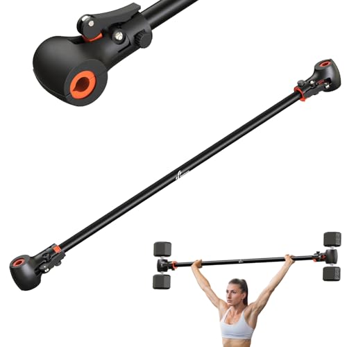 Sportneer Dumbbell to Barbell Converter Bar ? Heavy-Duty, Adjustable Fit, Tool-Free Setup, Up to 200 lb Capacity, barbell converter Bar for Squats, Bench Press, Deadlifts, Home Gym