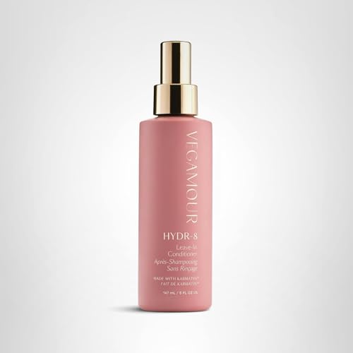 VEGAMOUR HYDR-8 Leave-In Conditioner, for Deep Hydration & Heat Protection, with Vegan Keratin, for Soft, Silky, Frizz Free Hair, 5 fl oz