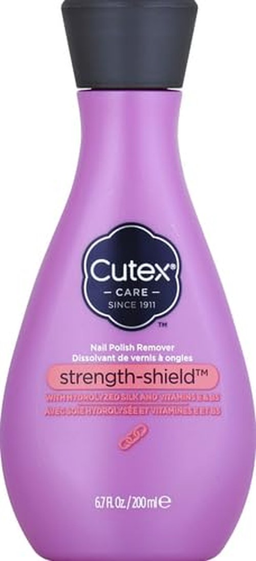 Cutex Nail Polish Remover - Strength Shield Formula with Vitamins E & B5 | 6.76 Fl Oz (Pack of 2)