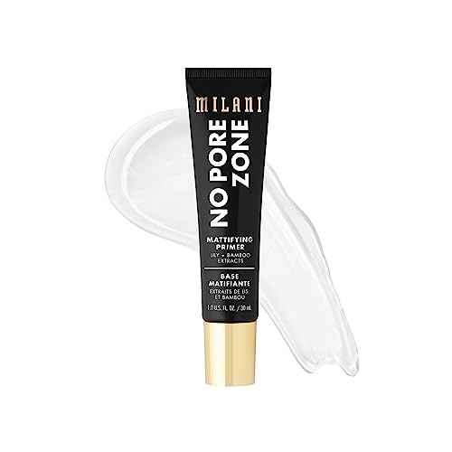 Milani Face Primer for Makeup - No Pore Zone Mattifying Primer with Lily & Bamboo Extract for a Matte Finish, 1.0 Fl. Oz
