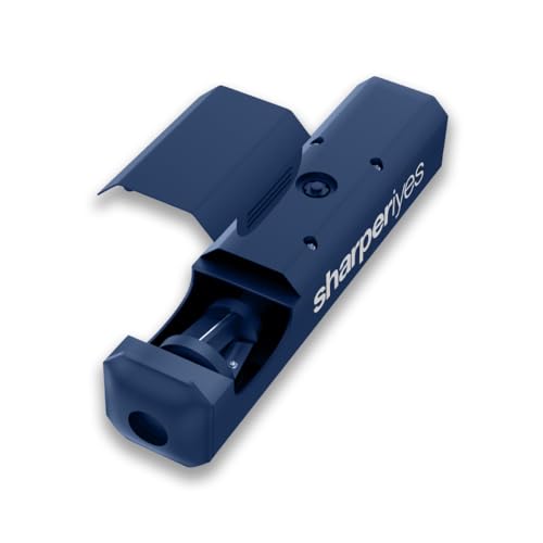 SharperIyes Automatic Sharpener for Cosmetic Wood Pencils Only (Blue) *not intended for plastic gel cosmetic pencils.