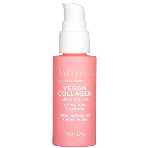 Pacifica Vegan Collagen Skin Solve Primer ? 3-in-1 Face Primer that Primes, Blurs & Hydrates, Skincare-Infused Formula with Collagen Peptides, Hyaluronic Acid & Caffeine for Smooth Radiant Skin