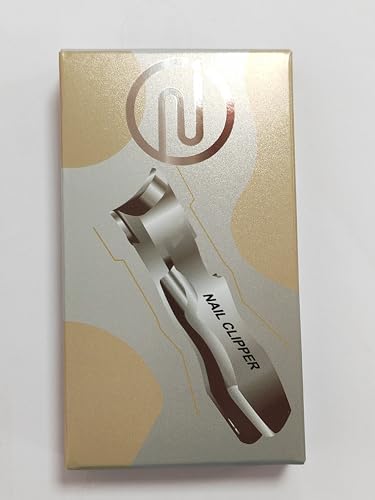 Nail Clippers for Men Thick Nails,INXEN Wide Jaw Opening No Splash Fingernail Clipper with Catcher,German Toe Nail Clippers for Thick Nails for Seniors, Stainless Steel Nail Cutter for Adult，Black