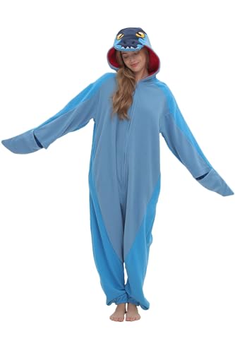 DarkCom Adult Snowman Onesie Halloween Costume Christmas Animal Homewear Polar Fleece Sleepwear for Women Men Small