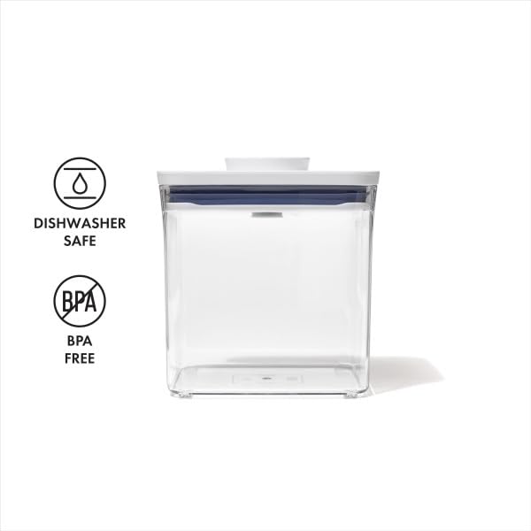 OXO Good Grips POP Container - Airtight Food Storage - Small Square Tall 2.3 Qt Ideal for spaghetti, linguini and lasagna