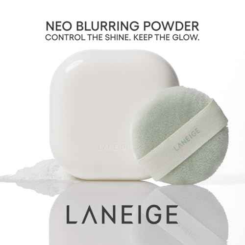 LANEIGE Neo Blurring Powder: Korean Oil-Control Compact with Pore Blurring, Smoothing Finish & Travel-Friendly, No-Spill Packaging