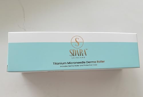 Sdara Black Derma Roller Microneedling Roller Face - Includes Free Storage Case