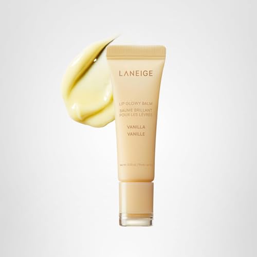 LANEIGE Lip Glowy Balm, Vanilla: Sheer Tinted Lip Moisturizer with Shea Butter, for Hydrating Shine & Soft Lips