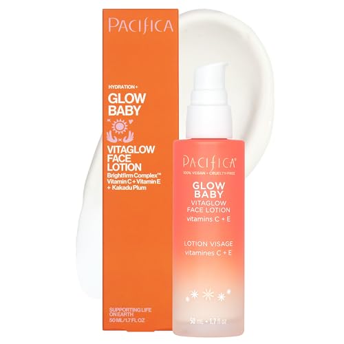 Pacifica Dreamlit Illuminating Facial Lotion – Vitamin C & Niacinamide Brightening Moisturizer for Radiant Glow - Natural Dewy Finish Hydrates & Minimizes Pores - Lightweight Daily Face Cream, Vegan