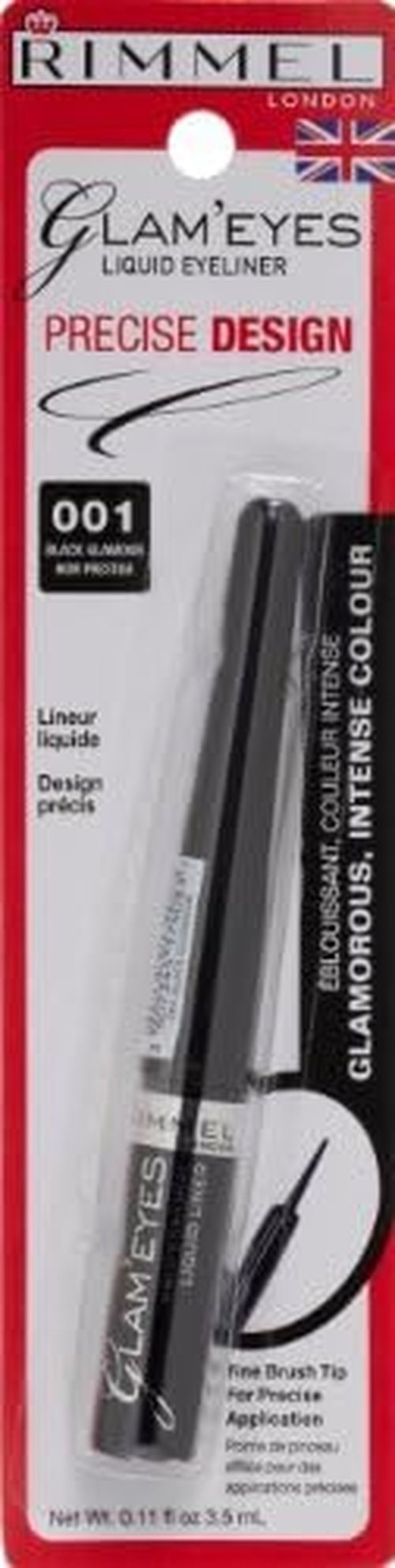 Rimmel Glam'Eyes Liquid Eyeliner - Intense Black Glamour for Bold Eye Looks
