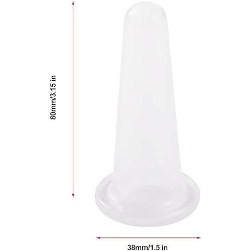 BWESOO 4Pcs Transparent Massage Cupping Set Silicone Mini Facial Cups Face Massager Helper Skin Care Neck Back Eyes Massaging Cup Safe to Use, Don't Worry About Burns Health Care Products