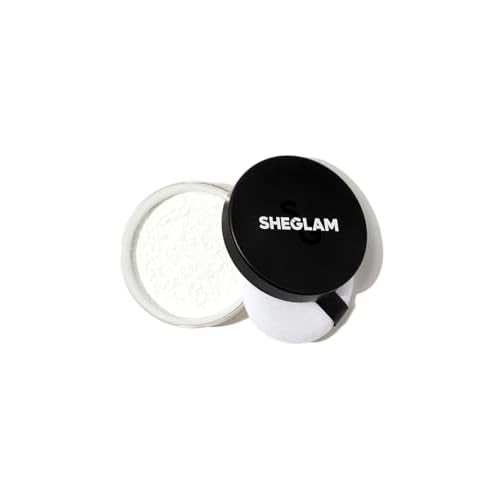 SHEGLAM Baked Glow Setting Powder Oil Control Loose Face Powder Translucent Pore-Less Flawless Smooths Fine Lines Glowy Powder - Translucent